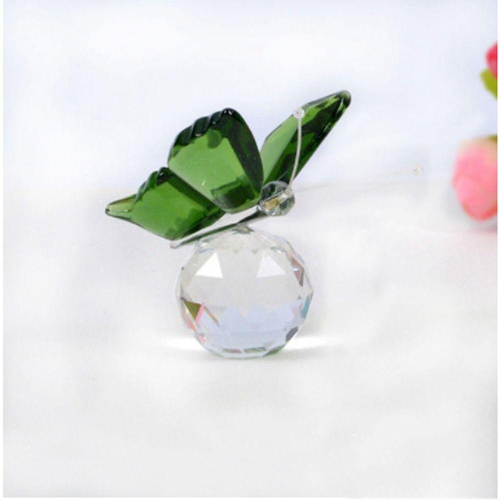 White Crystal Butterfly Ornament Cute Crystal Crafts Creative Children's Toys Souvenir