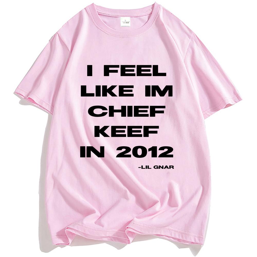 Мне нравится футболка CK 2012 Chief Keef Модная футболка Унисекс Уличная одежда Хлопковые футболки с коротким рукавом Повседневная рубашка