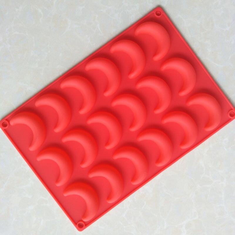 18 Holes Moon Shaped Silicone Chocolate Molds Silicone Candy Molds Transparent Chocolate Tray New | Cake Molds