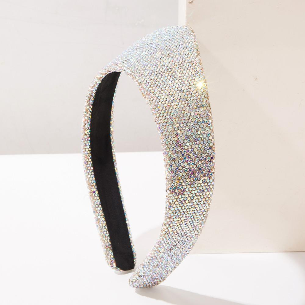 Triangle Crown Headband Elegant Rhinestone Hair Hoop Retro Vintage Hair Accessories Women