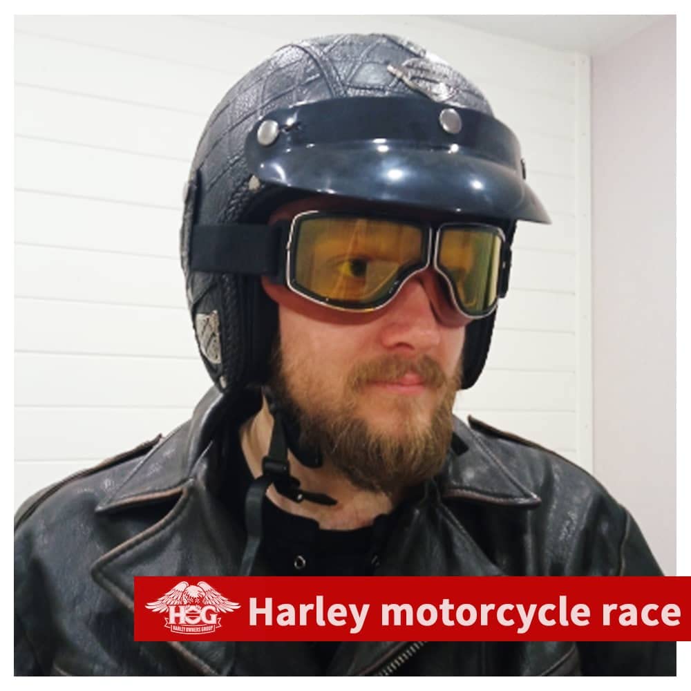 [Маттиола] Мотоциклетные очки Harley Мотоциклетные очки Пыленепроницаемые, Ветрозащитные, Снегозащитные, Защита от УФ-лучей Включает сумку для хранения (Черная оправа + Серые линзы)