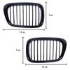 Для BMW 5 серии E39 525 528 530 535 1999-2003 Автомобильная решетка радиатора Передняя решетка "почки" Двойная линия Серебристый Черный 51137005837 51137005838