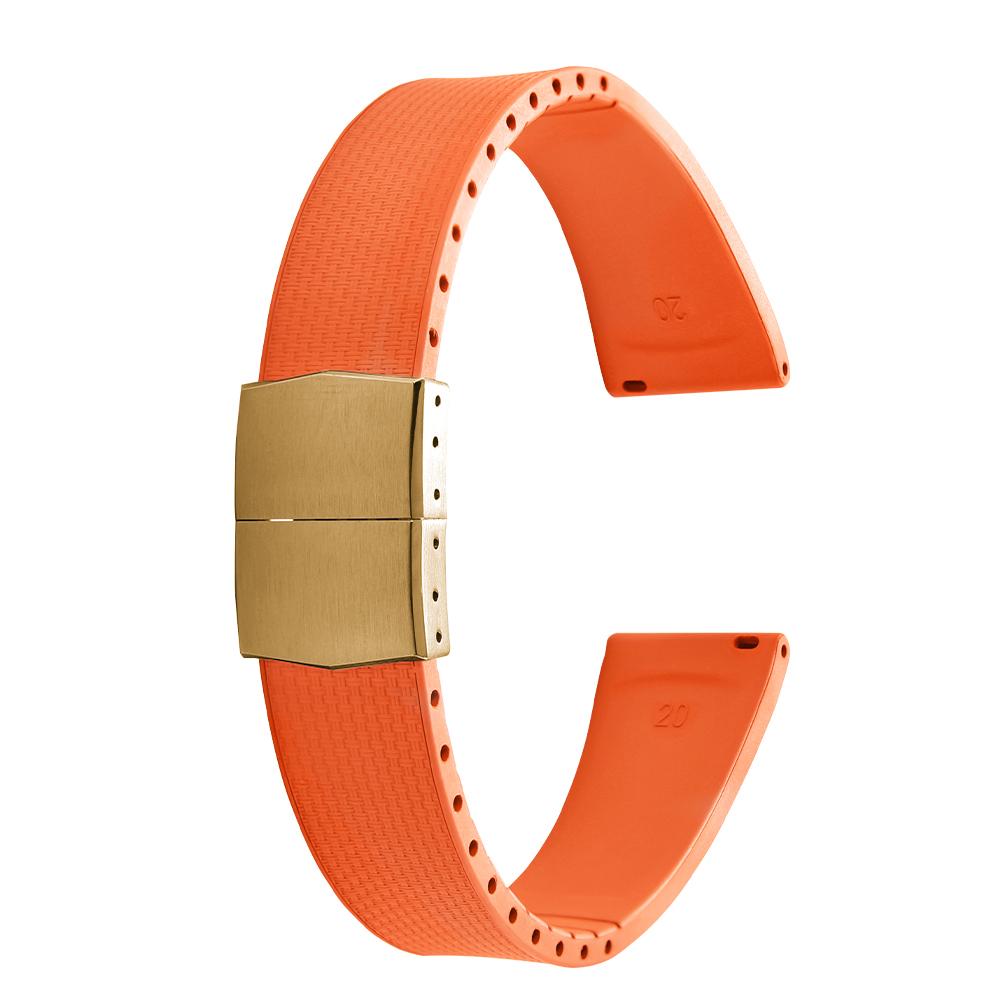 20 мм каучуковые ремешки Delugs CTS Fkm для часов с застежкой-бабочкой 4 цветов Уникальная текстура Быстросъемный ремешок для часов для брендовых часов