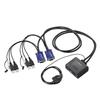 Elecom KVM Switch, USB, VGA, Speaker, Handheld Switch, 2 Units, Audio Switching, KVM-KUS