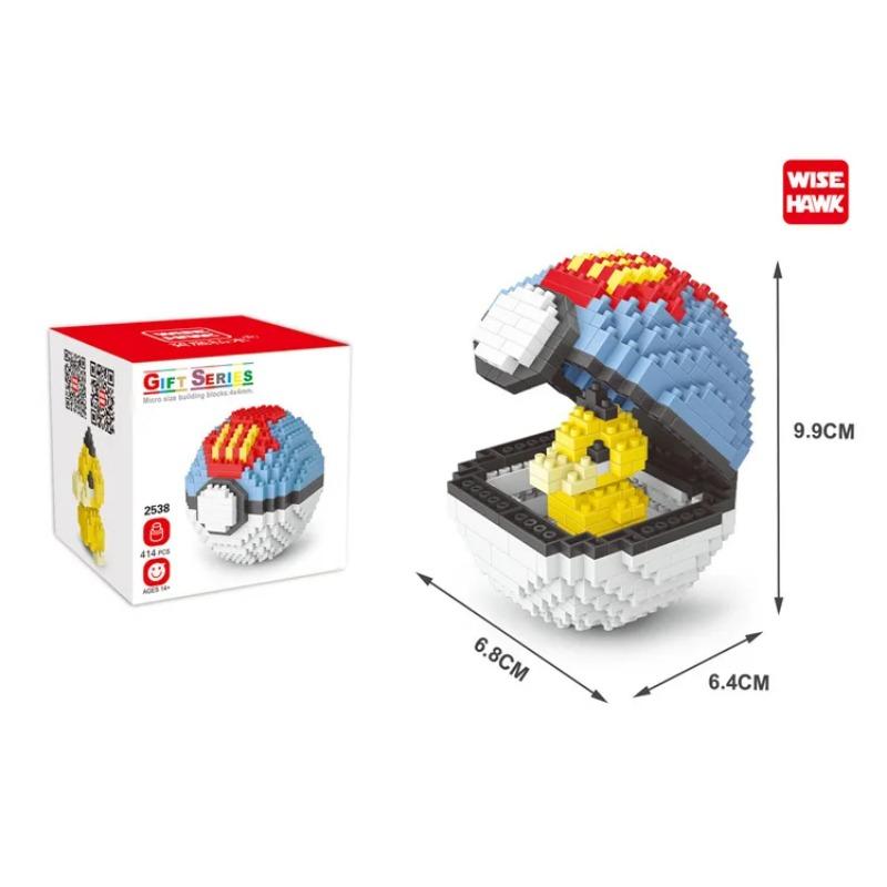 Мяч микро строительные блоки Пикачу Иви Чармандер Psyduck Magikarp Lapras DIY мини-кирпичные фигурки игрушки для детей