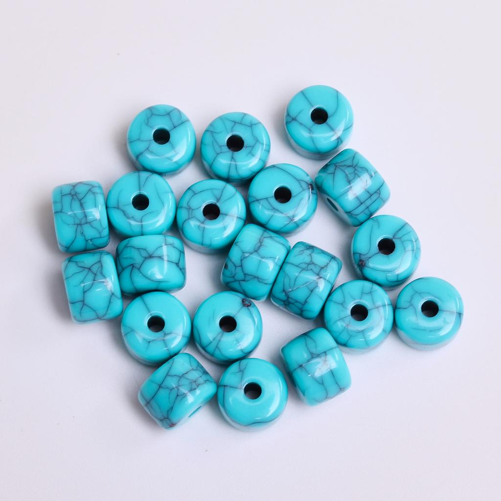 Imitation Turquoise Necklace 5/10/20Pcs Earrings Irregular For Bracelet Barrel Beads 8.5-27mm Flat Beads Pendants Beading Material High Quantity