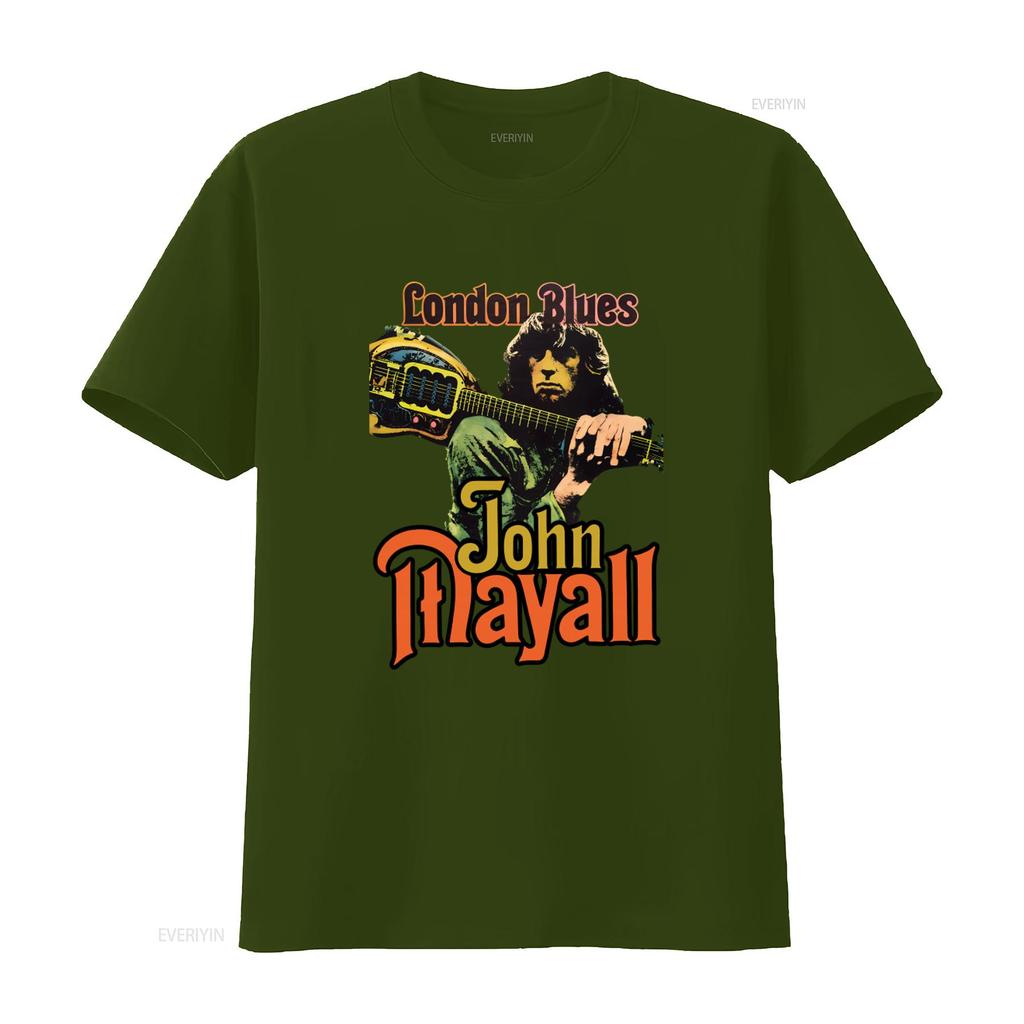 Cotton John Mayall London Blues 1964 1969 Album The Turning Point T Shirt vintage Washed streetwear Casual Stretched