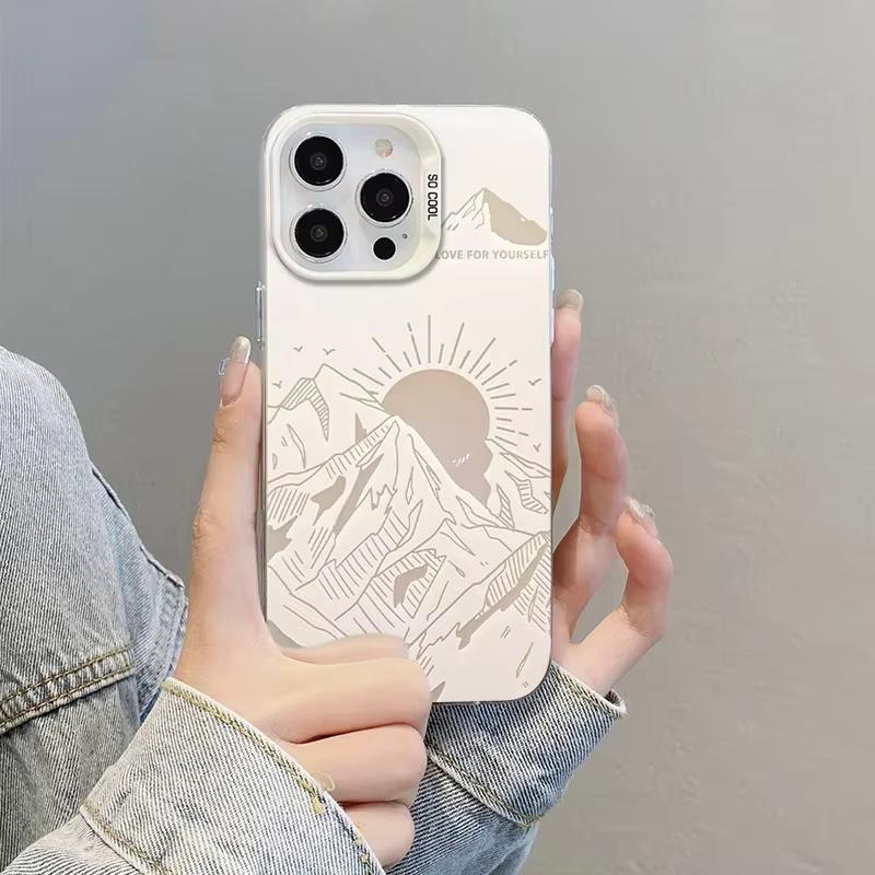 Чехол для телефона с пейзажем снежной горы для iPhone 16 15 14 13 12 11 Pro Max XS X XR 7 8 SE Funda Coque