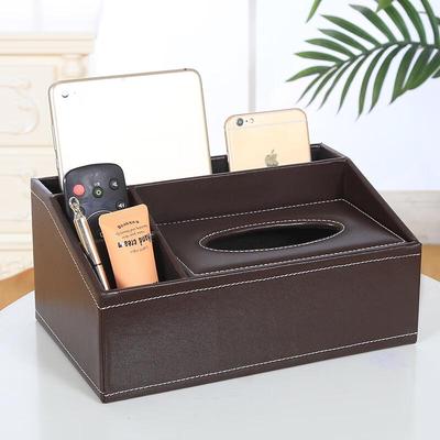 Многофункциональная кожаная коробка для салфеток и органайзер (2-Pack)