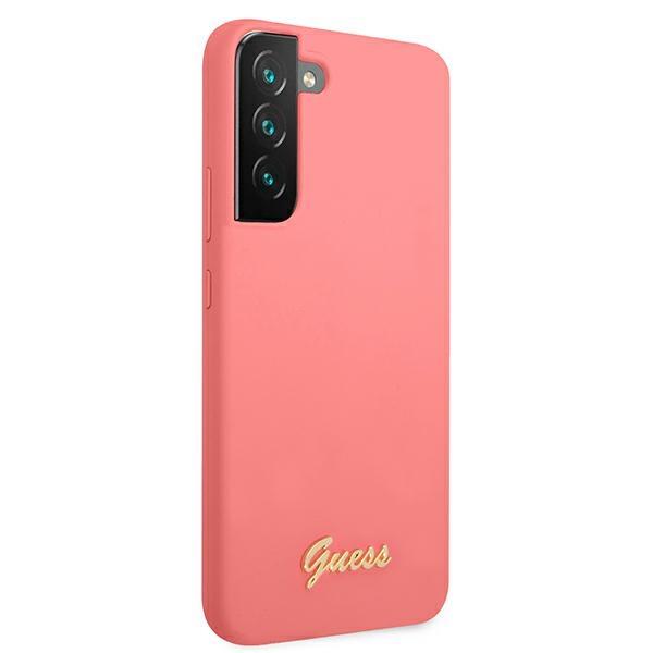 Etui do Samsung Galaxy S22 Plus Guess Silicone Metal Logo Fuksja