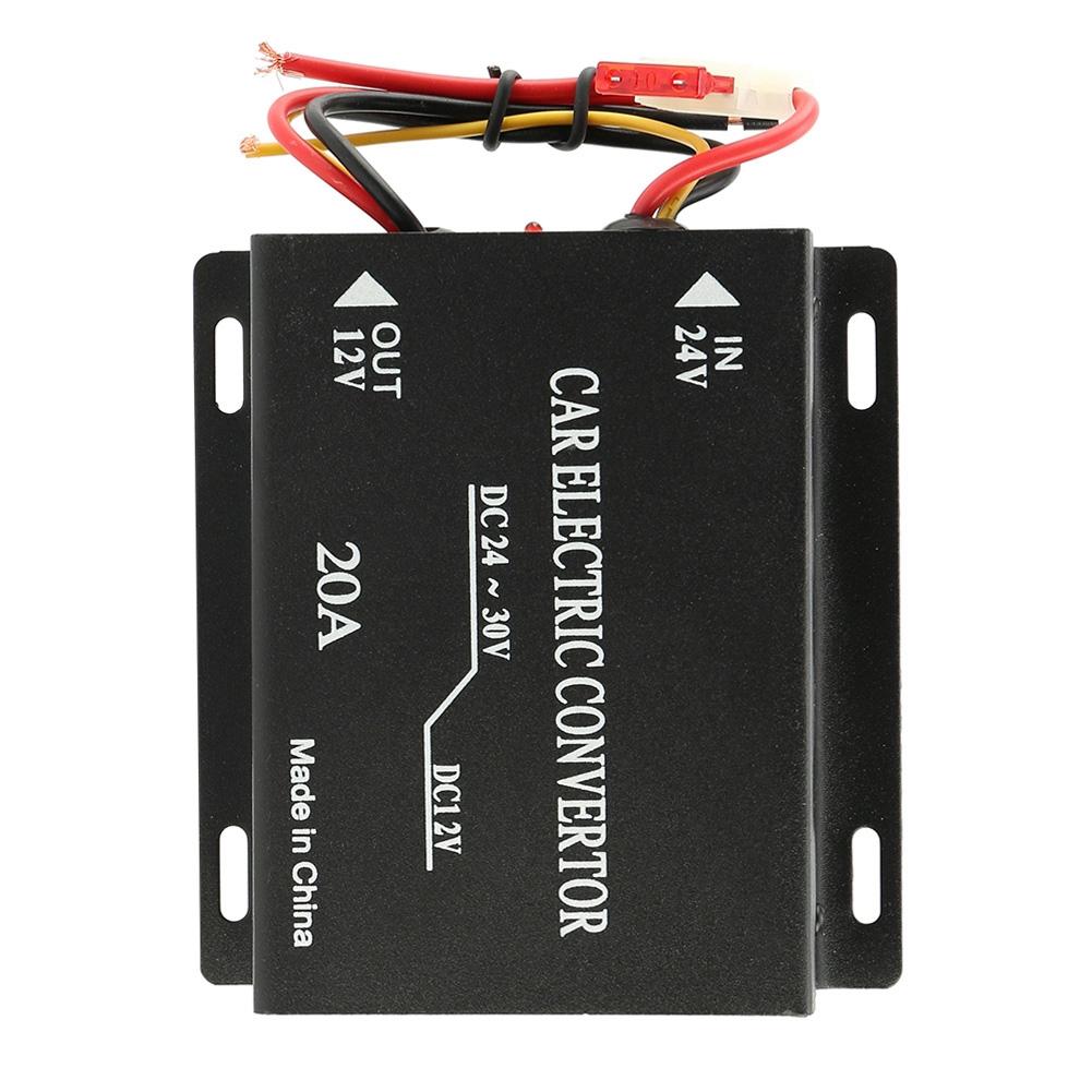 20A High Power Car Power Supply Converter Step Down Inverter 24V To 12V