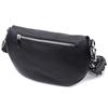 Leather Bag for Women In a Classic Color Crossbody with a Mini Wallet Vintage 22666 Black
