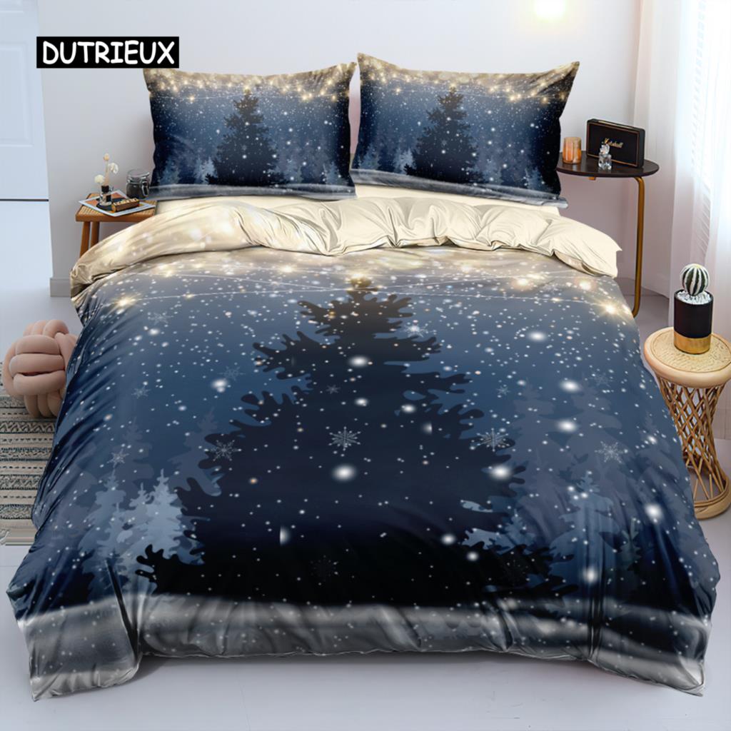 3D Floral Bedding Set Duvet/Quilt/Comforter Cover Sets Flower Bed Linen Merry Christmas Design Custom King Queen Full Size