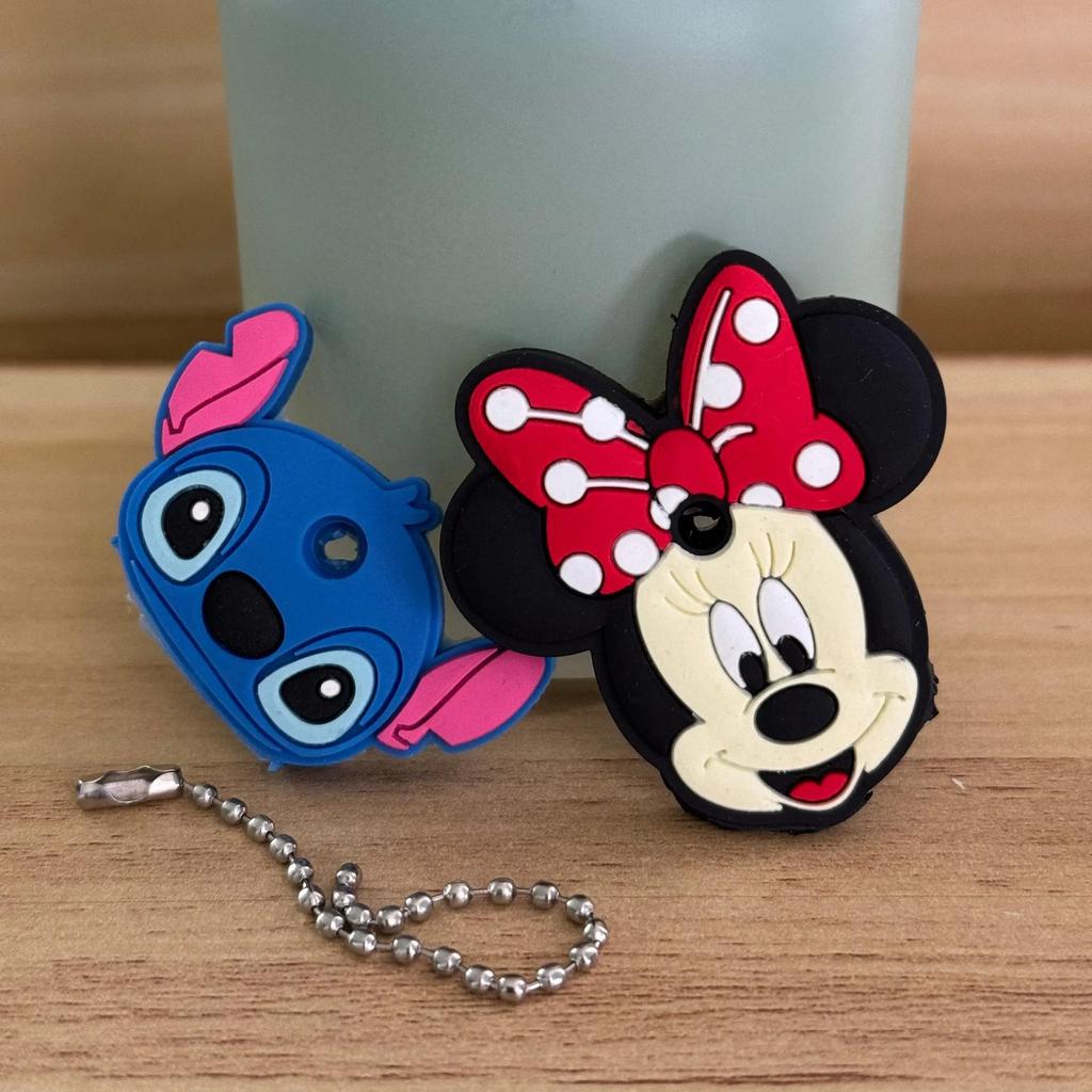 New Stitch Minnie Key Chains Spider Cartoon Keychain Cat Key Cover Caps Car Keychain Key Ring Holder Women