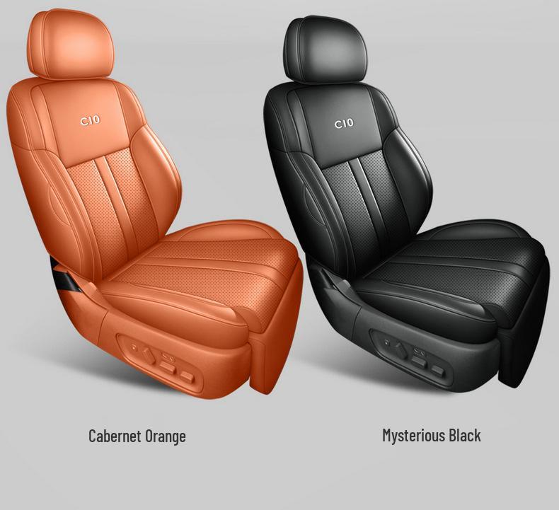 Чехол на сиденье Leapmotor C10 2027 из перфорированной кожи - Полное покрытие, Всесезонная подушка