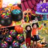 3/9Pcs Halloween Decoration Witch Candy Bowls Indoor Homes Kitchen Party Decoration with Rack Halloween Festival Ornaments