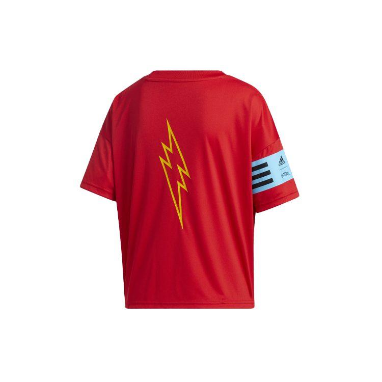 adidas Женские укороченные топы X Pokemon Светло-алый с круглым вырезом Средние GN3006