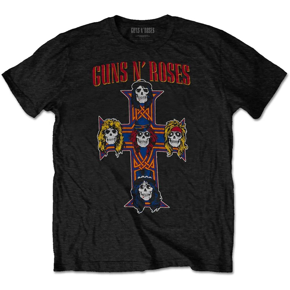 Guns N Roses Винтажная футболка с крестом, официальная