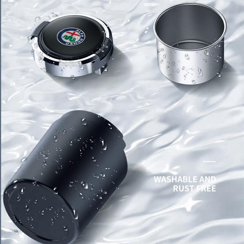 Car Cigarette Ashtray Cup With Lid With LED Light For Alfa Romeo Giulietta GT 159 147 156 Brera Giulia Stelvio Accessories