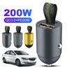 Автомобильное зарядное устройство для телефона мощностью 200 Вт, мини-зарядное устройство для автомобиля, двухпортовый адаптер для зарядки, автомобильное зарядное устройство USB Type-C для большинства моделей автомобилей