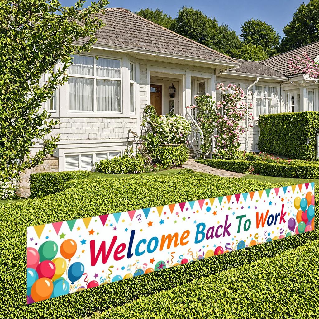 Баннер для встречи выпускников Легкий офисный баннер Приветственный баннер Полиэстеровый материал Для украшения офиса Мероприятие встречи выпускников Сотрудник