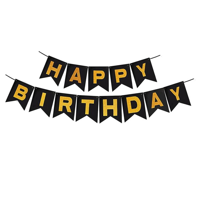 Баннер из цветных флажков "с днем рождения"