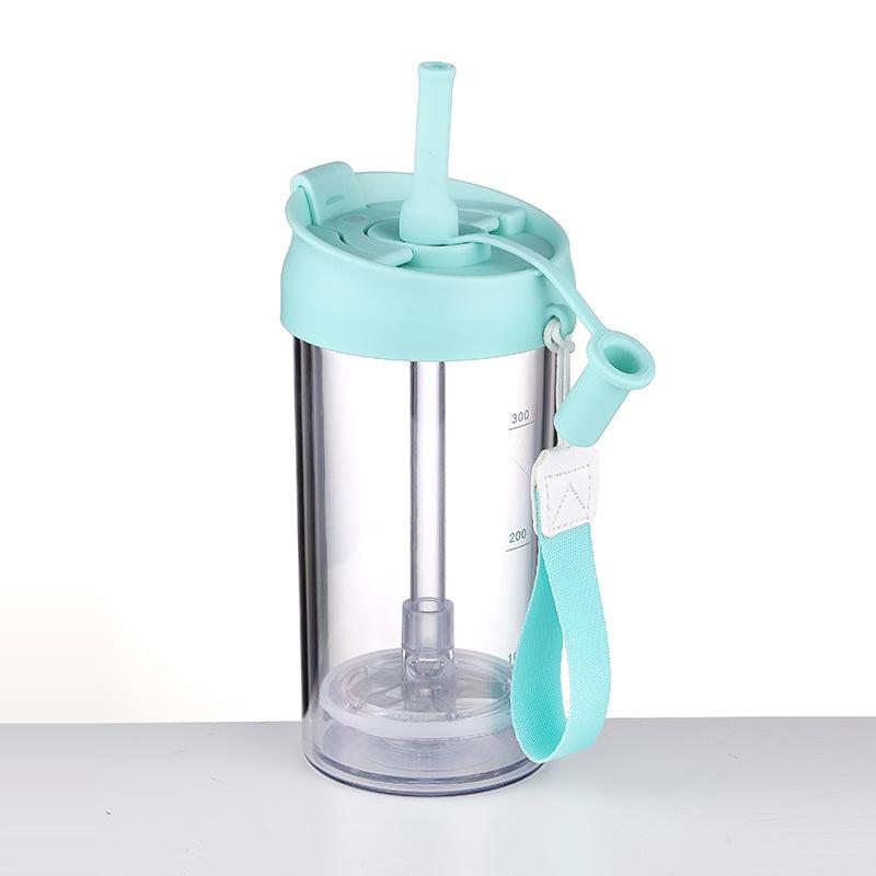 Пластиковая бутылка для воды, портативная, с трубочкой, ситечко для фруктов, чашка для чая, сока, фитнеса, спорта, отдыха на природе, бутылки для путешествий, чайник, прозрачный