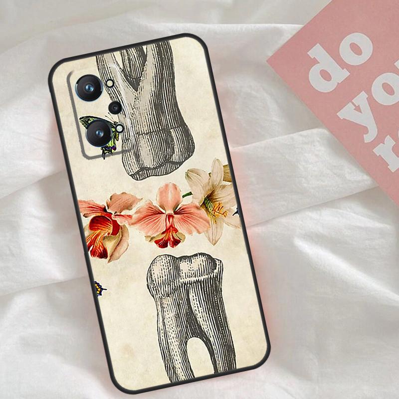 Чехол с рисунком зубов для стоматолога Для Realme C51 C75 C63 C61 C55 C53 C35 C65 C67 C71 15 11 12 13 14 Pro Plus GT6 GT7 Pro