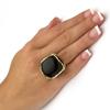 Обсидиан Творческая Линия Кольцо-Украшение Модное Персональность Блестящее Кольцо Мужские И Женские Украшения Для Рук
