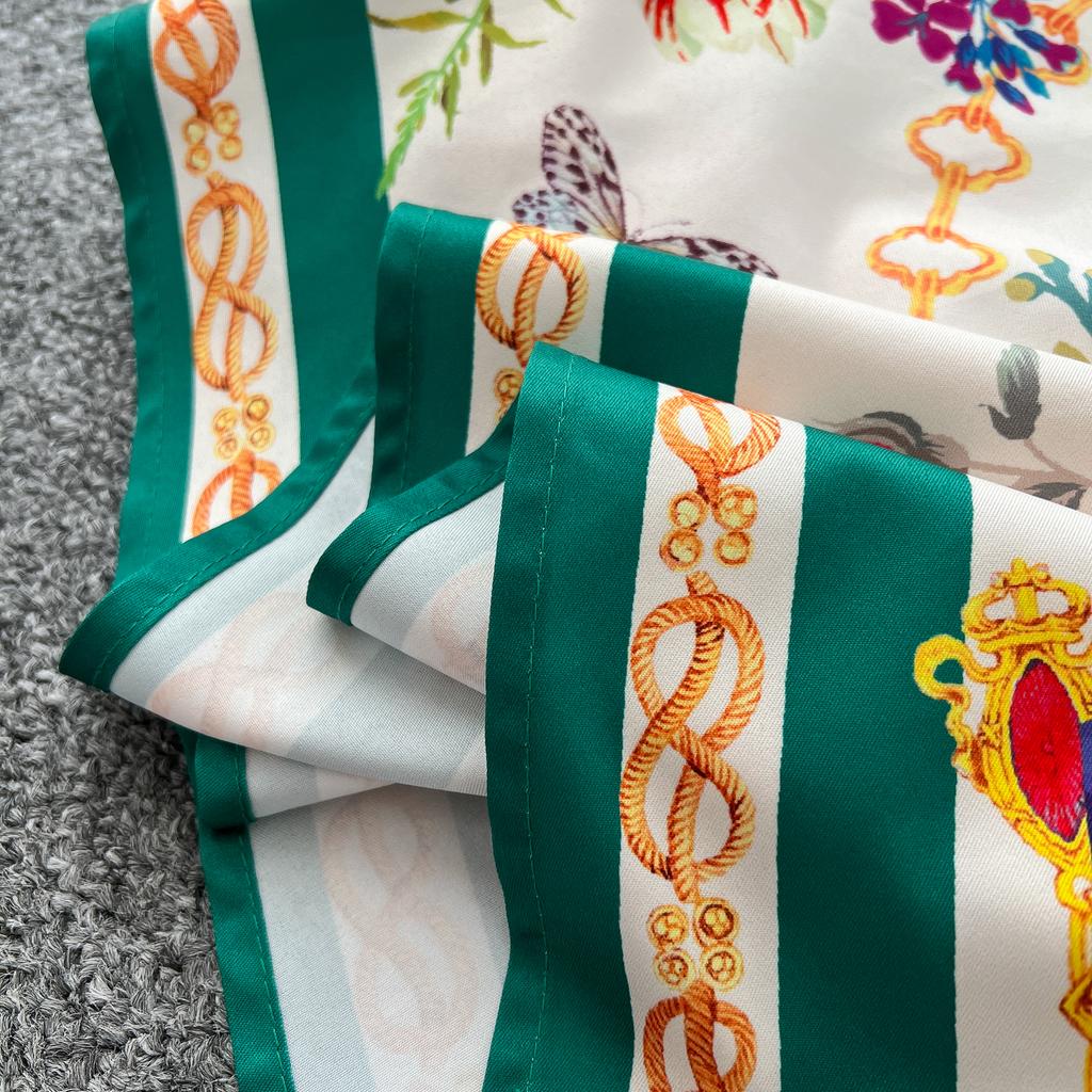 Summer Women Turn-down Collar Vintage Print Runway Dress Sleeveless Long Maxi Party Dresses with Belt