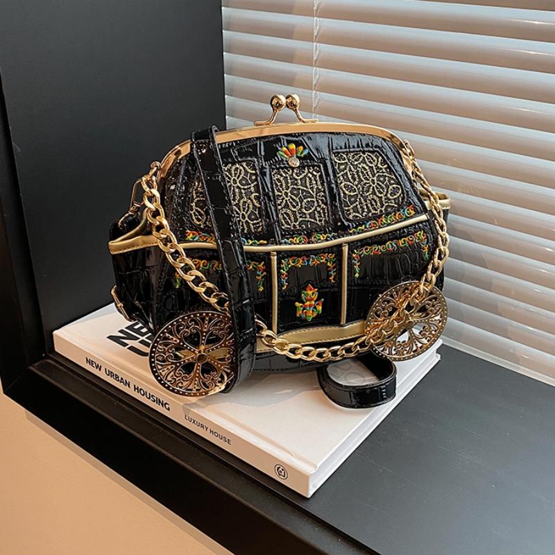 Фирменные вечерние сумки-клатчи Royal Carriage для женщин, вышитые вечерние сумки через плечо для вечеринок, роскошные великолепные сумки из крокодиловой кожи