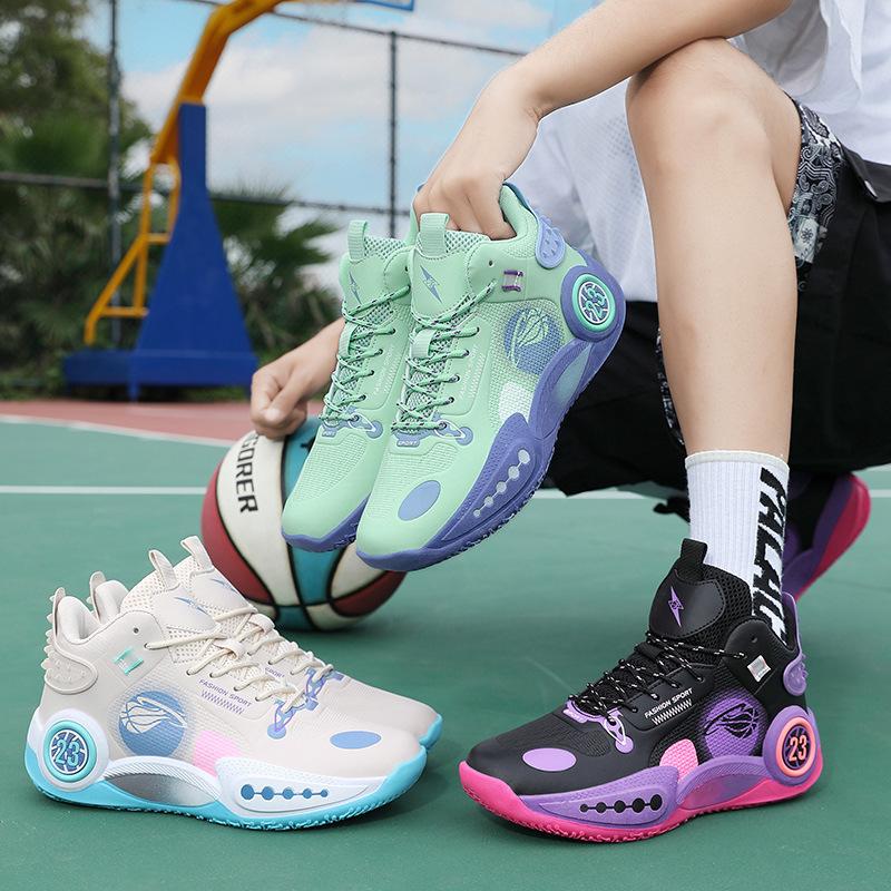 2025 actual basketball shoes men's high-top non-slip and wear-resistant youth shock absorption trend casual student couple sports shoes