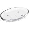 Soap Dish - Unspecified - Oval - Clear Glass - 13.5 Cm X 10 Cm X 2.5 Cm - Customizable