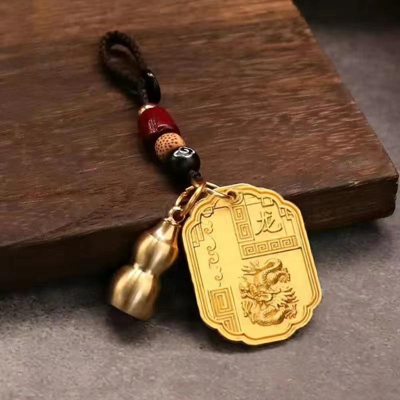 Благословенный Небесными Чиновниками Мир Бронзовая Медаль Подвеска Автомобильный Брелок Талисманы На Удачу Подвеска Украшение для Рюкзака