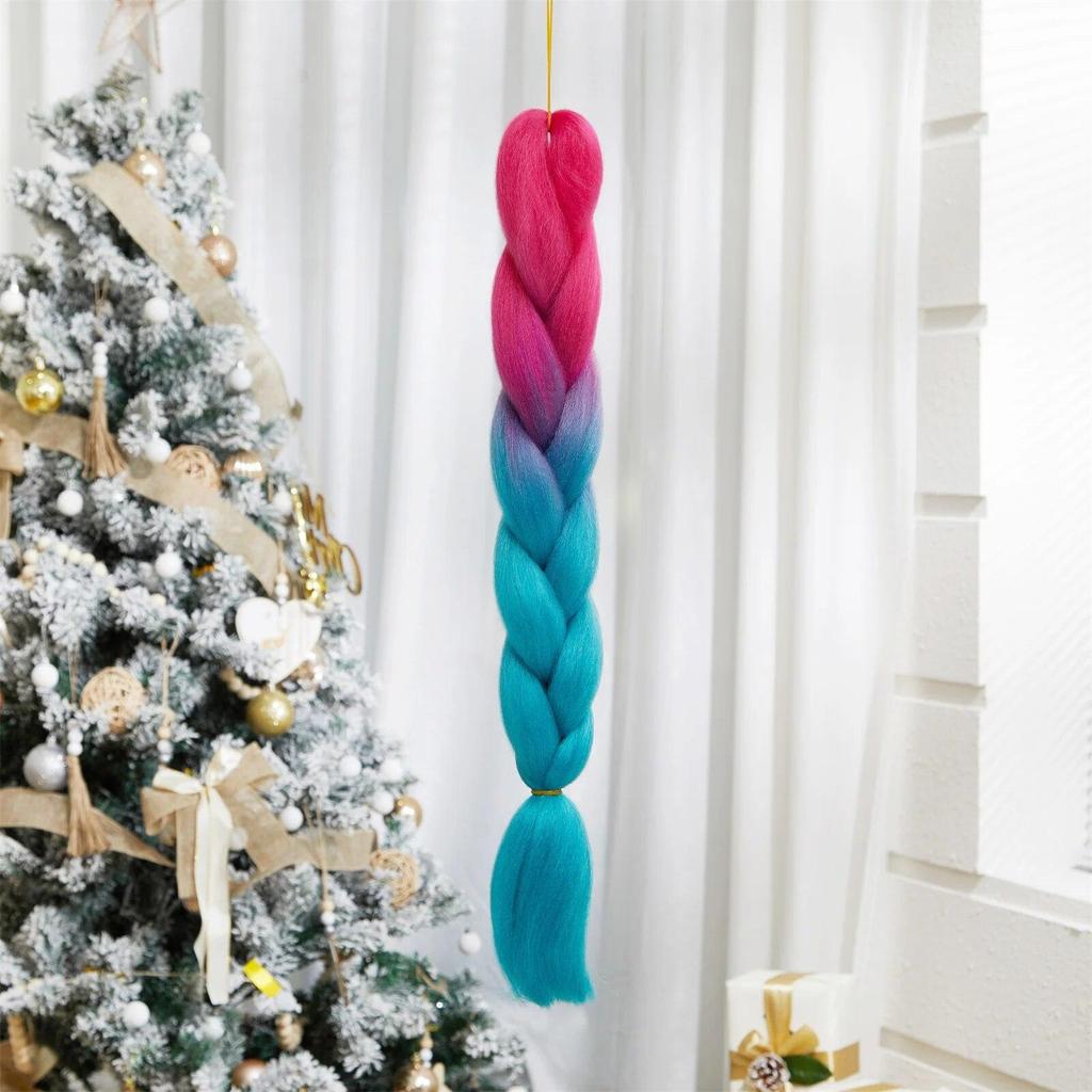 ALAN EATON Синтетические наращивания волос радужного цвета Jumbo Braid 24 дюйма, высокотемпературные волокна для наращивания волос, вязаные крючком своими руками