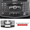 Car Center Console Air Conditioner CD Panel Cover Trim For Mercedes Benz C Class W204 C200 C260 C300 C180 2007-10 Carbon Fiber