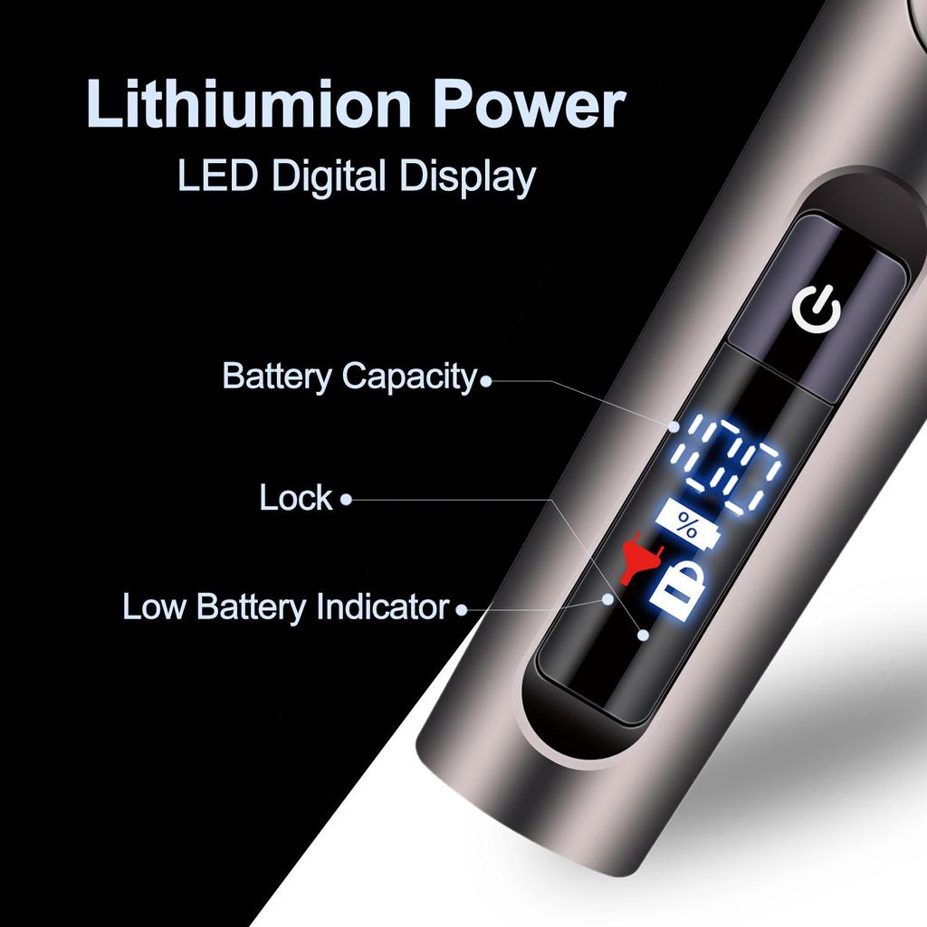 Hatteker Mens Hair Clipper Cordless Hair Trimmer 2 In 1 Nose Hair Trimmer Kit Rechargeable Waterproof