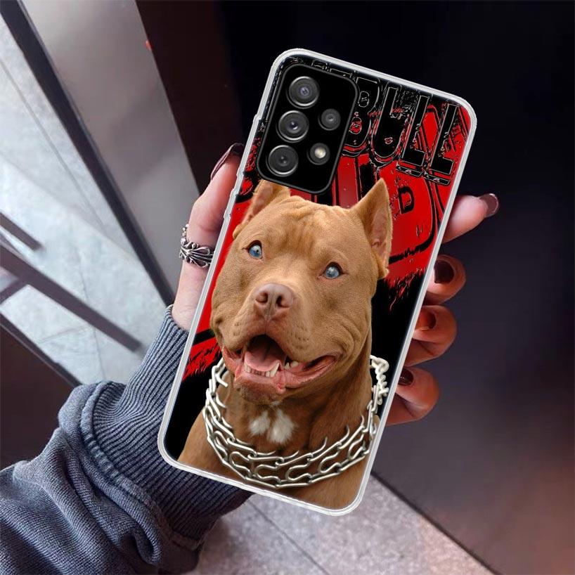 Pit Bull Lovely Dog Pitbull Phone Case For Samsung Galaxy A17 A57 A37 A16 A26 A36 A56 A15 A25 A35 A55 A14 A13 A54 A53 A34 A24 A3