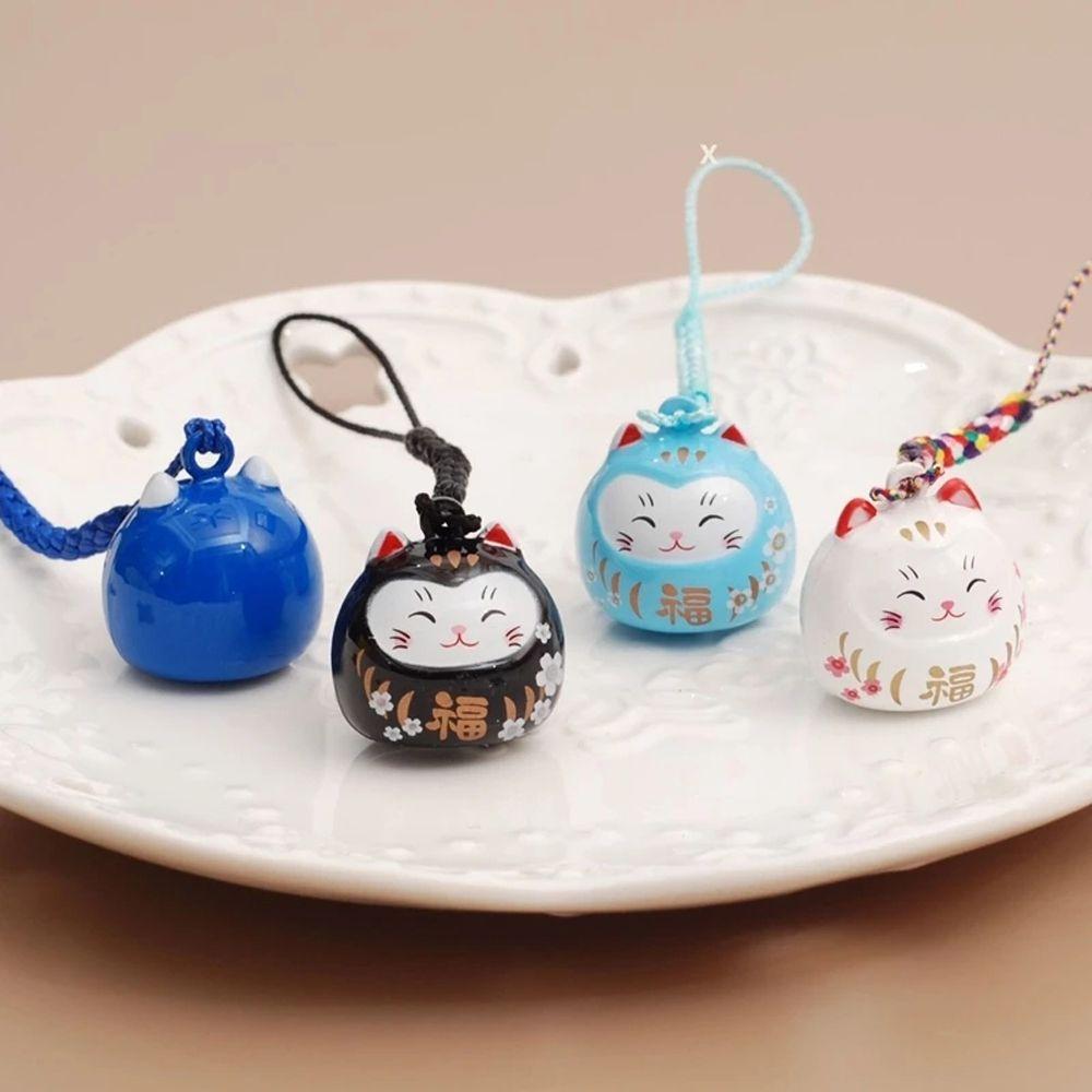 Pendant Keyring Bag Pendant Japanese Lucky Cat Keychain Mobile Phone Strap Maneki Neko Phone Charm