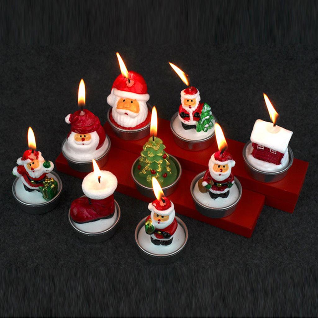 Christmas Candles Santa Snowman Candles Party Wedding Festival Decoration 3PC