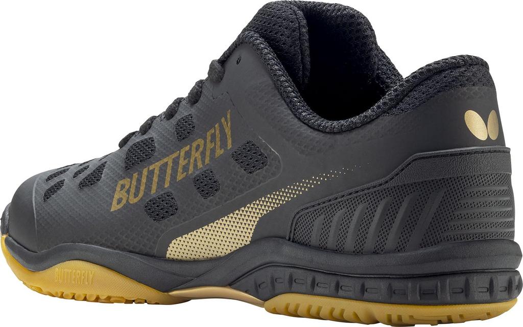 Butterfly Обувь для настольного тенниса Lezoline Revalis High Stealth Размер 93710 [Butterfly] - Дышащая, Амортизирующая, Сцепление, Анти-скручивание, Черный, 27.0