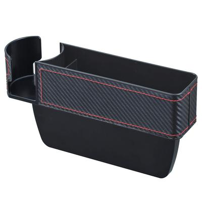 SEIWA Car Storage Side Pocket Seat Carbon Tone Black Red WA64 Seat Gap Insert Type Car Supplies & &