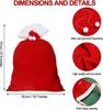 Christmas Large Santa Claus Bags with Drawstring Cord Velvet Santa's Present Sack Bags 70x50cm for Xmas Kid Gift Toys Decoration