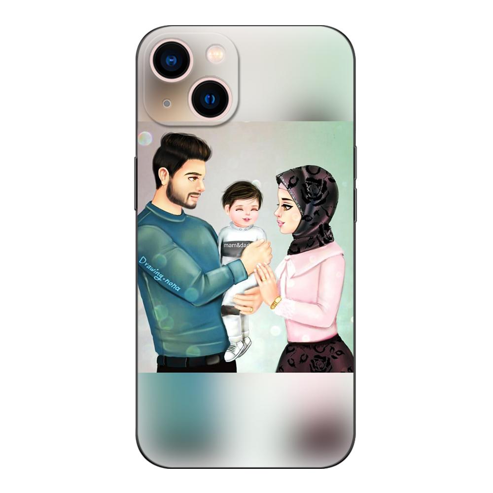 Black Tpu Case For Xiaomi POCO M4 X4 C40 Pro 4G 5G X3 NFC 5G F3 F4 GT Mom Dad Baby Family