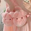 Fashion Pink Pig Cotton Slippers Women's Winter Warm Anti-Slip Cute Cartoon Soft Plush Indoor Fluffy Slipper for Girls Home Floor Shoes