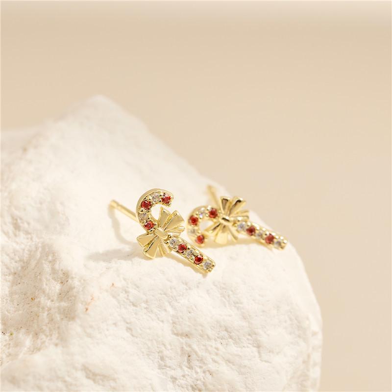 Серьги-леденцы из серебра 925 пробы с гальваническим покрытием из 14-каратного золота