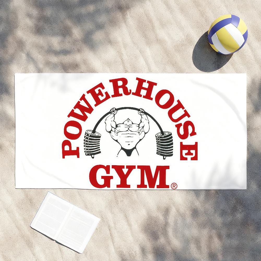 Модный принт Powerhouse Gym Полотенце для сушки Полотенце для ванны Применимо для легкого плавания Кемпинга Йоги Пляжа На улице