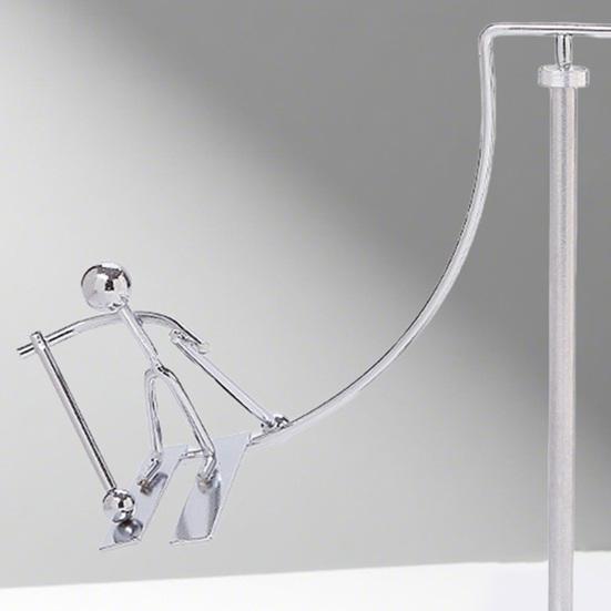 Art Sculpture Interactive Kinetic Decoration Surfing Figure Skier Balancing Tabletop
