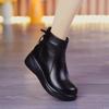 Winter New Velvet Versatile Short Boots Women's Platform Muffin Martin Boots Non-slip Medium Mother Cotton Shoes Soft