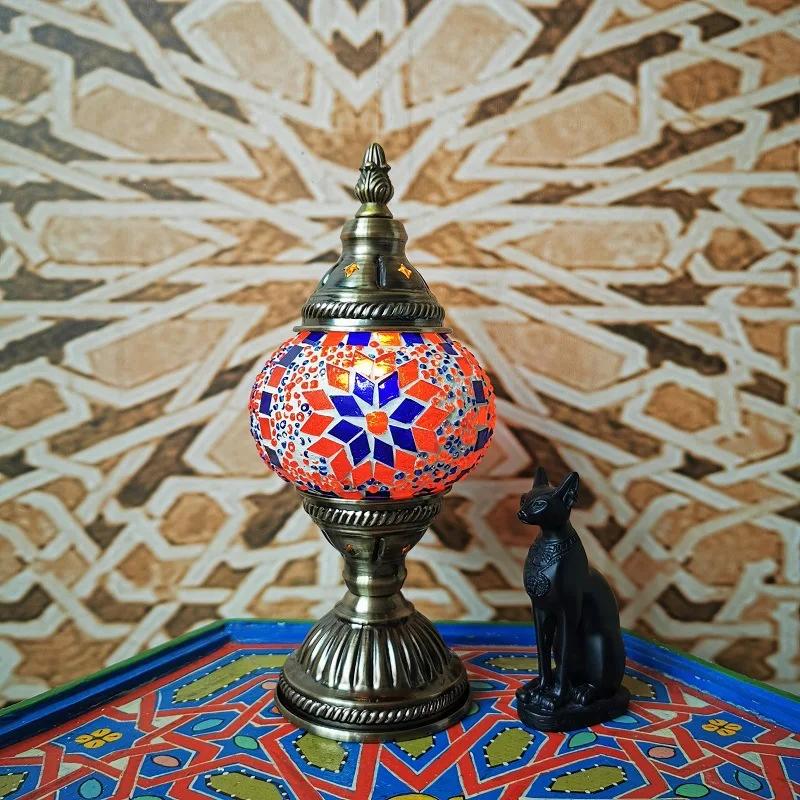 Классический турецкий витражный абажур, романтическая мозаика, ретро настольная лампа, спальня, кабинет, кафе, украшение для проживания в семье, настольная лампа